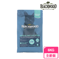 BLACKWOOD 柏萊富 無穀全齡貓配方《鴨肉+鮭魚+豌豆》6KG(貓飼料 貓乾糧)