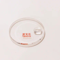 2.5mm Thickness Flat Sapphire Watch Glass with Bubble Len Magnifier 31.5mm Diameter Watch Crystal Replacement T7653