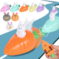 FTHGChildren tarik balik kereta mainan kartun lobak arnab boneka bentuk inersia gelongsor kereta mainan tadika interaktif paskah parti GiftGJK