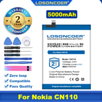 100% Original LOSONCOER 5000mAh CN110 Battery For Nokia CN110 1ICP5/65/78 X20 / X10 Mobile Phone Batteries
