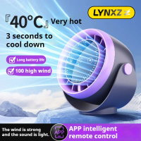 LYNXZ Portable Wall Mounted Wireless Desktop Turbine Hurricane Fan Powerful Sind Speed, Equipped wit