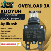 ORIGINAL Overload 3A Thermal Circuit Breaker Kuoyuh 88 Series