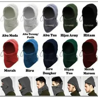 topi masker balaclava / topi ninja 6in1 / scarf / topi multifungsi