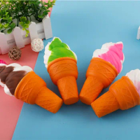 icecream squishy Simulation Squishy Colorful 10cm Cake Slow Rising Cellphone Straps kawaii Bread Toys wipes anti-stress