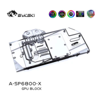 Bykski A-SP6800-X PC Water Cooling video Graphics card Cooler GPU water Block For Sapphire Radeon RX 6800 Nitro+