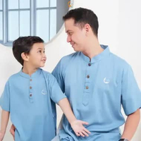 Halomam - Koko Yusuf Dewasa (Atasan Baju Koko Pria Dewasa, Koko Lebaran Ayah, Koko Ied) SkyBlue,XS/S