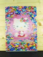 【震撼精品百貨】Hello Kitty 凱蒂貓~文件夾~3D鑽石