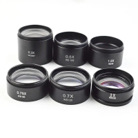 Ống kính Objective phụ, WD165, Độ phóng đại: 0.5X, 0.7X, 0.75X, 1.5X, 2.0X, Ống kính thủy tinh Barlo