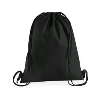 ECIMO Tas Serut Sablon Pikachu Tas Futsal Stringbag Anti Air Parasut Tas Serut Hitam polos waterproo