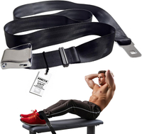 Nordic Hamstring Curl Strap 6.5FT Gym Seatbelt and Exercise Straps for Hamstring Stretch Strap & Mob