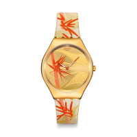 Swatch Skin Irony 超薄金屬系列手錶 GOLDEN RED BAMBOO (38mm) 男錶 女錶 手錶 瑞士錶 錶