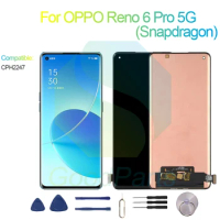 For OPPO Reno 6 Pro 5G (Snapdragon) LCD Display Touch Screen Digitizer CPH2247 Reno 6 Pro 5G Screen Display LCD