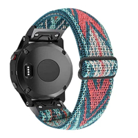 26mm Quick Fit Nylon Band For Garmin 7X 6X Pro 5X Plus Braided Watch Strap Loop For Garmin Descent Mk1 Tactix Delta Fenix 3 HR