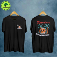 Baju Kaos Distro Time To Chill Pantai Sunglasses Kacamata Katun Distro - Hitam, L / Baju Distro / Ka