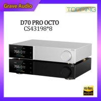 TOPPING D70 PRO OCTO Desktop Decoder Bluetooth 5.1 DAC Support LDAC APTX HD 8* CS43198 Chip Pre-Audio Amplifier D70PRO OCTC