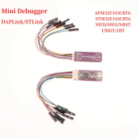 Mini Debugger, DAPLink, STLink V2.1, SWD, SWO, โมดูล USB To Uart, ไมโครคอนโทรลเลอร์ TYPEC, การเขียนโ