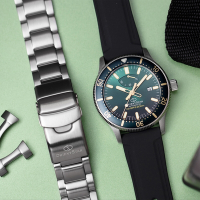 ORIENT STAR 東方之星 Divers系列 200米潛水機械錶 套錶 送禮推薦-銀x綠 RE-AU0307E