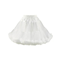 Woman tutu skirt Petticoats dress bottom for lolita crinoline underskirt fluffy pettidress ladies puffy Tutu White luxury skirt