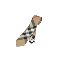 Burberry 經典格紋絲質領帶(典藏米)