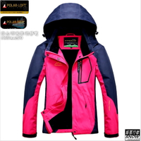 [極雪行者]SW-5801女/玫紅/特種防水風雪polar-tech10000mm抗污抗靜電單件外層衝鋒衣