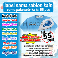 Label NAMA STIKER KAIN DTF isi 55 pcs pake setrika , untuk kain, baju, kaos kaki Isi Lebih Banyak - 