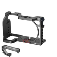 UURig C-A6600 Aluminum Alloy Camera Cage with Two Cold Shoe Compatible with Microphone and Fill Light For Sony A6600