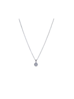 สร้อยคอผู้หญิงประดับเพชร Cz รุ่น Ophelia สีเงิน