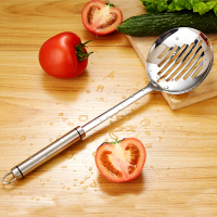 精鉆款304不銹鋼漏勺中式濾油勺笊籬帶掛鉤廚房烹飪用具廚具