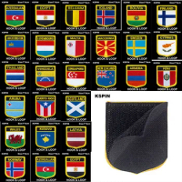 Hook Loop FLag Patch Embroidered Armband Stickers 3D Tactical Badge for Cloth Backpack Airsoft Patches