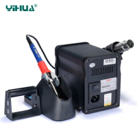 Soldering station 60W soldering iron hot air gun bga rework station smd rework Electronic circuit repair tool YIHUA 995D+