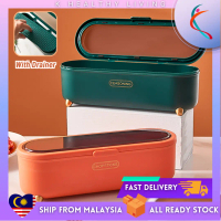 【READY STOCK】 Cutlery Or Utensil Storage Box With Lid and Drainer/ Ins Style Cutlery Storage Box/ Ko