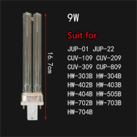 Sunsun 9w Replacement UV Lamp Bulb Spare Tube for Sunsun Hw-303b 304b 404b Jup-01 Uv Canister Filter Cf400uv, Cf500uv, G23 2 Pin