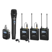 COMICA CVM-WM300 UHF Metal Wireless Microphone with Dual-transmitters and One Receiver PK BOYA WM8 PRO