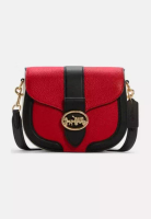 Coach Coach Georgie Saddle Bag In Colorblock Bright Poppy Multi