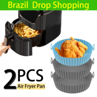 Air Fryers Oven Baking Tray Fried Chicken Basket Mat AirFryer Silicone Pot air fryer Accessories