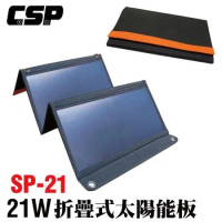 【CSP】SP-21太陽能板 12V21W 可收納攜帶 露營電池補充電 汽車電瓶 充電12V電瓶 手機