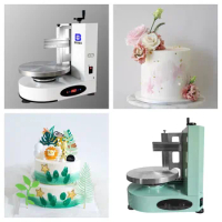 2023 Semi Automatic Birthday Cake Smoothing Coating Machine Cakes Plastering Cream Coating Filling Machine Cooking Appliance