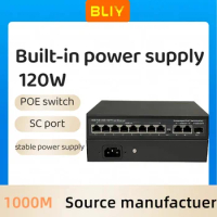 POE switch 1000M Gigabit standard 8-port POE switch network power supply 48V