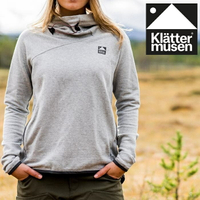 展示品出清 Klattermusen 攀山鼠 Falen Falen Hoodie棉連帽長袖T恤/長袖上衣/棉T/帽T 女 KM20601W 迷霧灰