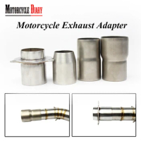 60mm to 51mm 51-38mm Motorcycle Exhaust Adapter Reducer Escape Moto Conversion Mid Middle Front Tube Pipe for CB400 R6 R3 R1 CBR
