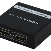 5 PCS NEW HDMI SPlitter 1X2 Split Full HD 3D 1.4V 1 HDMI input to 2 HDMI output with power cable For Audio HDTV 1080P Vedio DVD