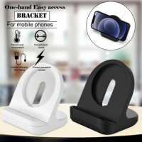Silicone Desk Magnetic Charging Holder for Magsafe Apple IPhone 13 14 15 Pro Max Mac Safe Wireless Charger Dock Station Stand