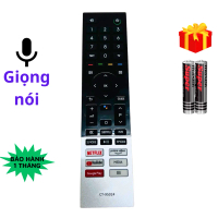 Remote điều khiển tivi TOSHIB@ Mã 07 CT-95024, Giọng nói, điều khiển TV TOSHIB@ internet - Tặng pin