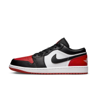 【NIKE 耐吉】AJ1 Air Jordan 1 Low Bred Toe 黑 紅 低筒 休閒鞋 男鞋(553558-161)