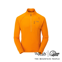 【RAB】Nexus Pull-On 保暖立領半拉長袖排汗衣 橙橘 男款 #QFF74