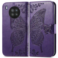 New Style Nova Y70 Plus 8i 9 SE 5t Flip Case Leather Wallet Butterfly Book Shell for Huawei Nova 8i Case Nova8 i 8 i8 Y 70 + Pho