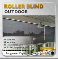 Roller Blinds Outdoor | Tahan Air Hujan & Panas | Anti air | Sunscreenn - Tirai Jendela Indoor Outdo
