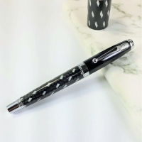 強強滾p-白黑 碳纖維 鋼硃筆*立體手編 *Carbon Fiber*Schmidt 888F