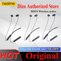 Realme DIZO Wireless active Earphone Neck Hanging Dynamic Magnetic Sports Headset In Ear Super Long Battery Life low latency