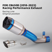 Motorcycle modified exhaust for cbr650r cb650r cb650f integrated middle and rear section 2016-2023
